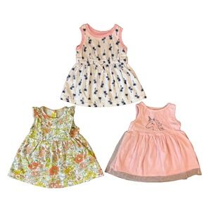 Carter's Baby Dresses Girl Clothes Lot 3 Months Outfits Sleeveless Summer Spring